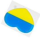 Шильда Сердце сине-желтое - фото 